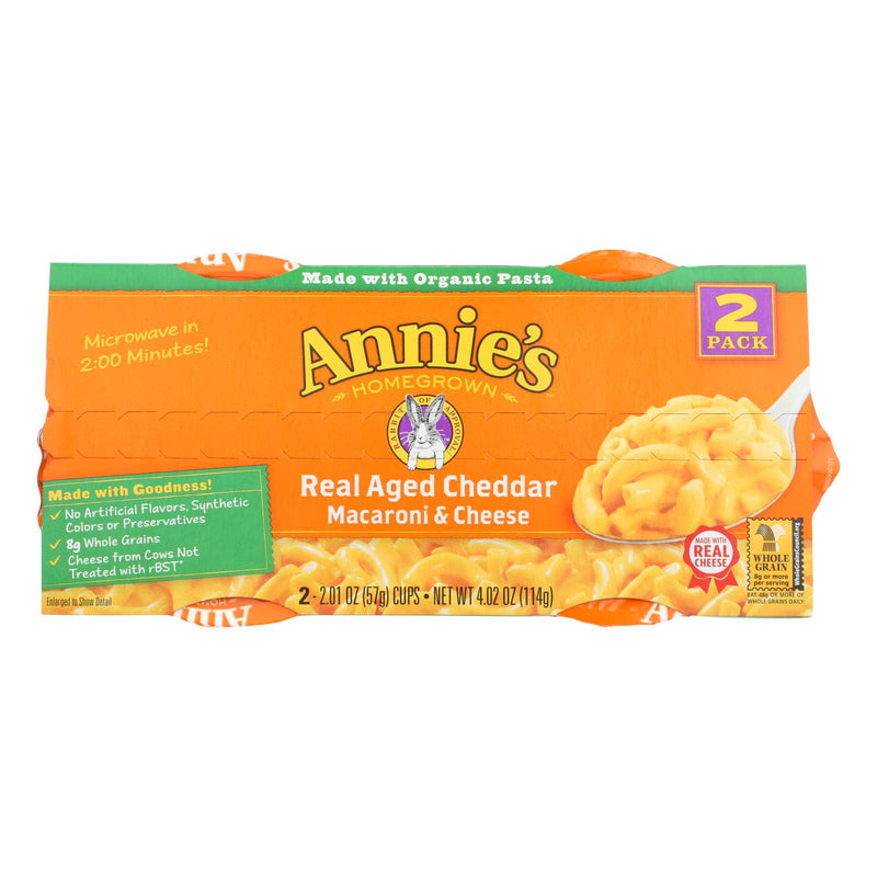 Annie's Real Aged Cheddar Macaroni and Cheese, 4.02 Oz (Pack of 6) - Cozy Farm 