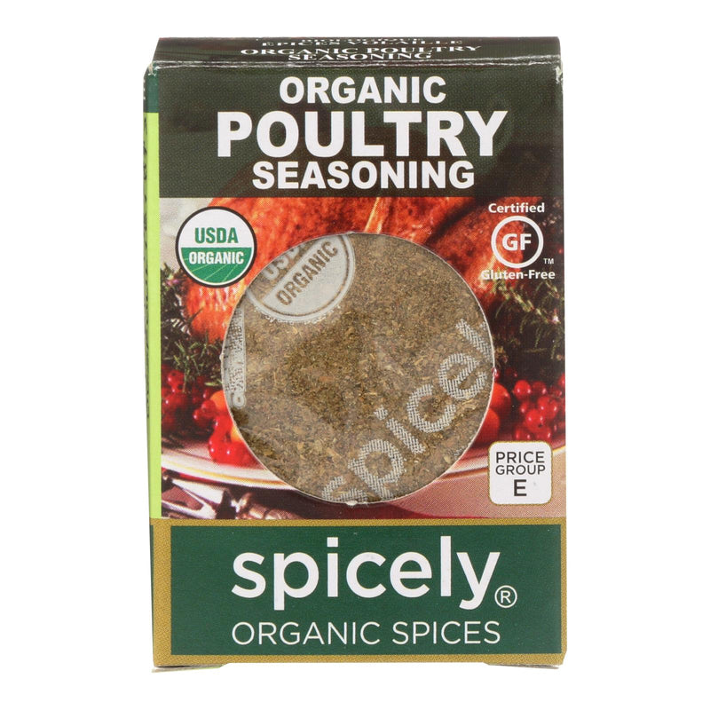 Spicely Organics Poultry Seasoning - Certified Organic, Aromatic Blend (Pack of 6 - 0.35 Oz.) - Cozy Farm 