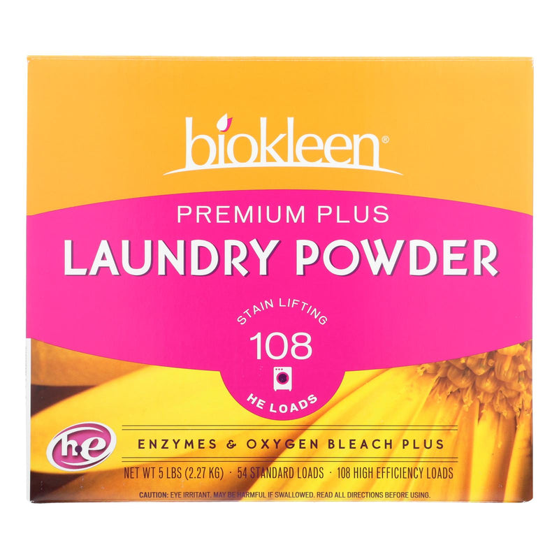Biokleen Laundry Powder Premium Plus Stain-Lifting Enzyme Formula (5 lbs) - Cozy Farm 