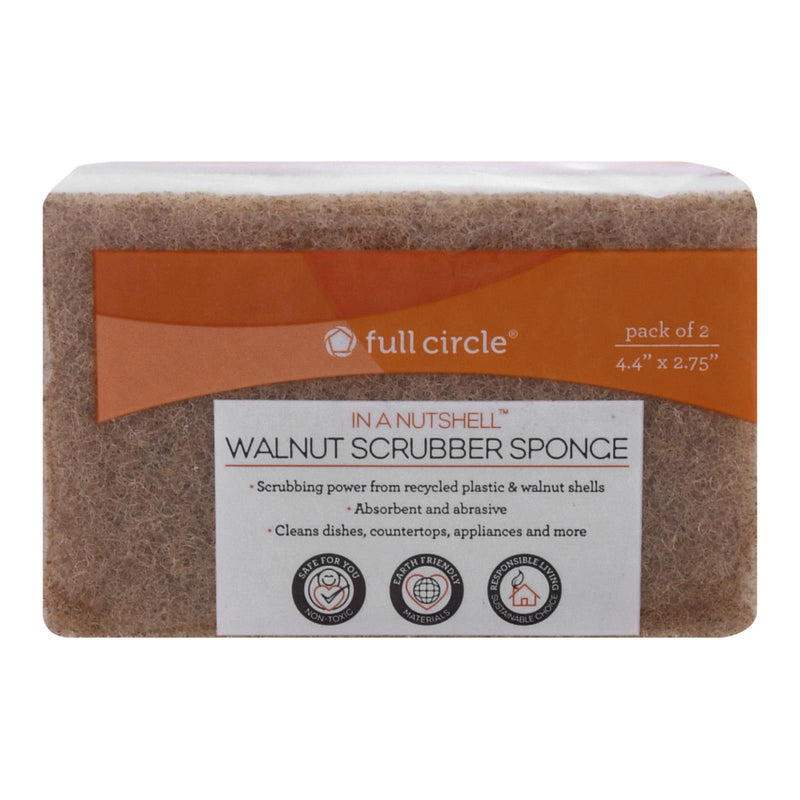 Full Circle Home - Spongy Walnut Scrubber (12 Walnut Scrubbers) - Cozy Farm 