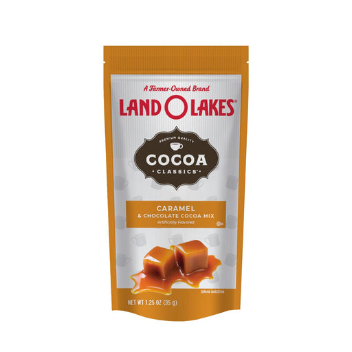 Land O Lakes Cocoa Classic Mix - Caramel And Chocolate - 1.25 Oz - Case Of 12 - Cozy Farm 