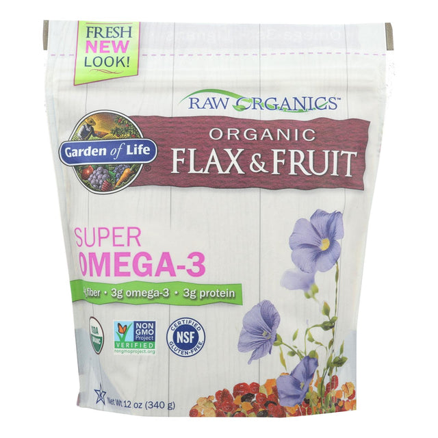 Garden of Life Raw Organics Flax and Fruit (Pack of 12 Oz.) - Cozy Farm 