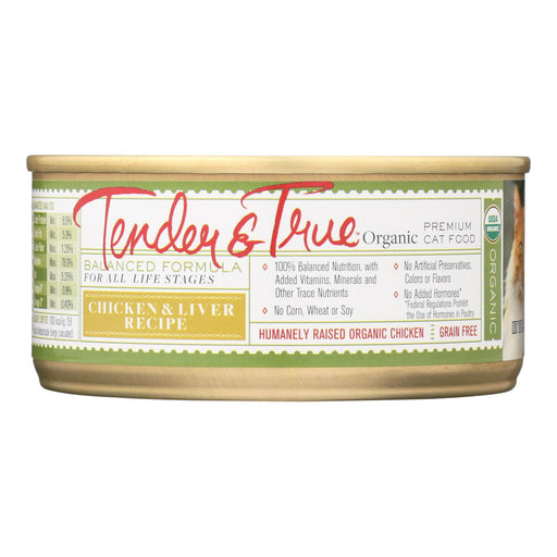 Tender & True Cat Food, Protein-Rich Chicken and Liver Entree (Pack of 24 - 5.5 Oz.) - Cozy Farm 