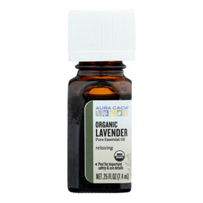 Aura Cacia Organic Lavender Essential Oil .25 Oz. - Cozy Farm 