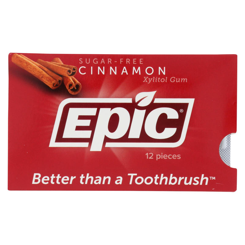 Epic Dental Xylitol Gum, Cinnamon Blast, 12 Pack - Cozy Farm 