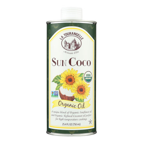 La Tourangelle Raw Organic Stone Ground Sun Coco Oil - 25.4 Fl Oz, (Pack of 6) - Cozy Farm 