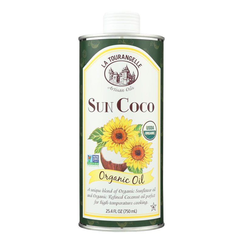 La Tourangelle Raw Organic Stone Ground Sun Coco Oil - 25.4 Fl Oz, (Pack of 6) - Cozy Farm 