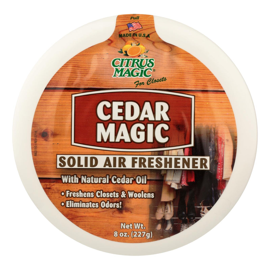 Citrus Magic Cedar Solid Air Freshener (Pack of 6 - 8 Oz.) - Cozy Farm 
