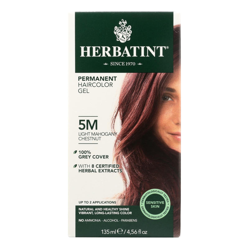 Herbatint Permanent Herbal Hair Colour Gel 135ml - 5M Light Mahogany Chestnut - Cozy Farm 