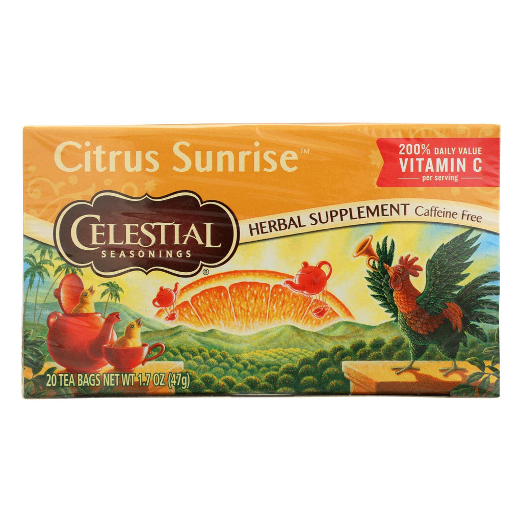 Celestial Seasonings - Tea - Citrus Sunrise - Case Of 6 - 20 Bags - Cozy Farm 