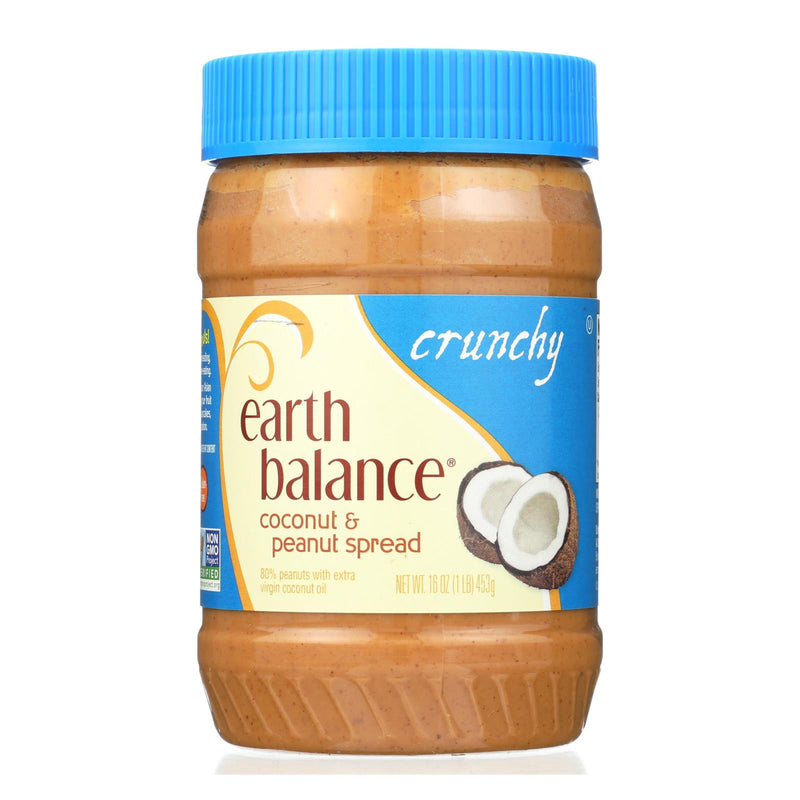 Earth Balance Vegan Crunchy Coconut & Peanut Butter Spread (Pack of 12 - 16 Oz.) - Cozy Farm 