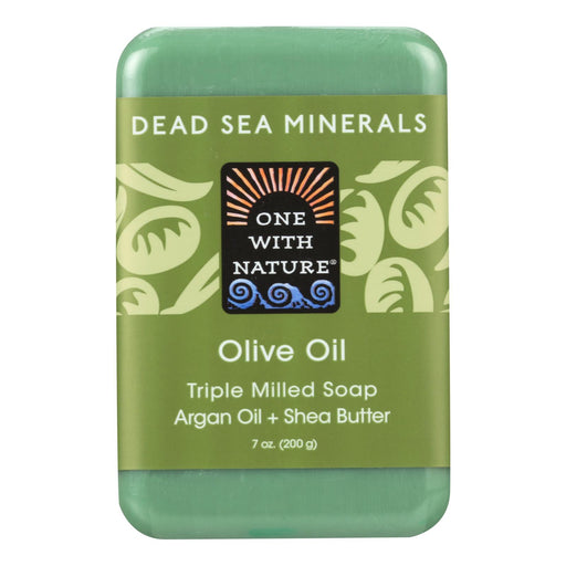 One With Nature Dead Sea Mineral Olive Oil Soap - 7 Oz - Nourishing Skin Care for All Skin Types - Cozy Farm 