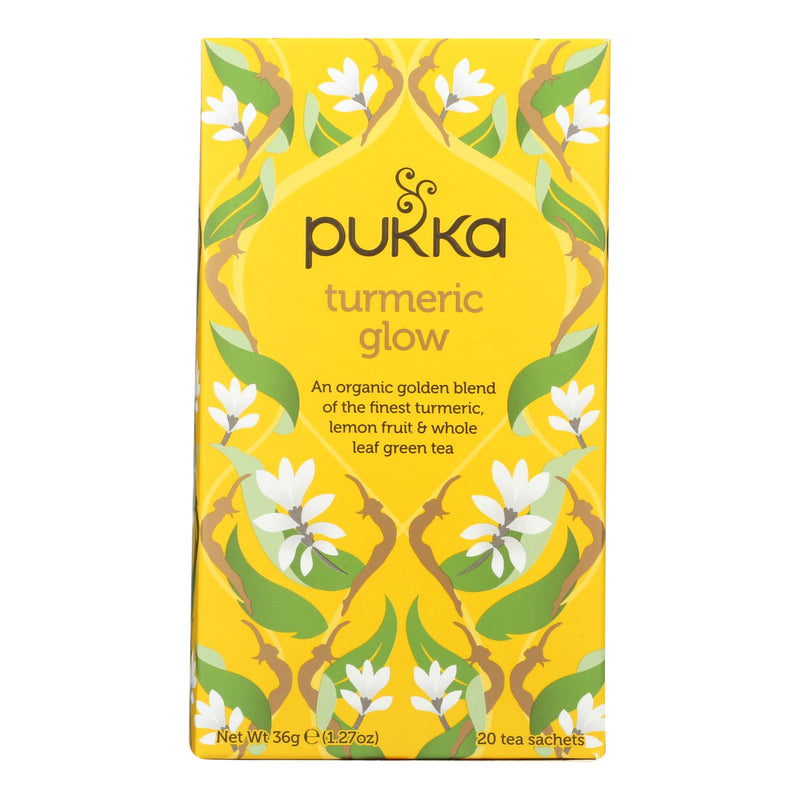 Pukka Organic Herbal Tea Turmeric Glow (Pack of 6 - 20 Ct.) - Cozy Farm 