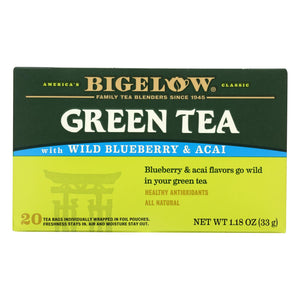 Bigelow Blueberry Green Tea, 6-Pack (20 Bags per Pack) - Cozy Farm 