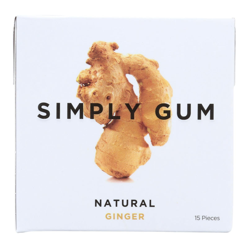 Simply Gum All-Natural Ginger 12-Pack, 15 Count Per Pack - Cozy Farm 