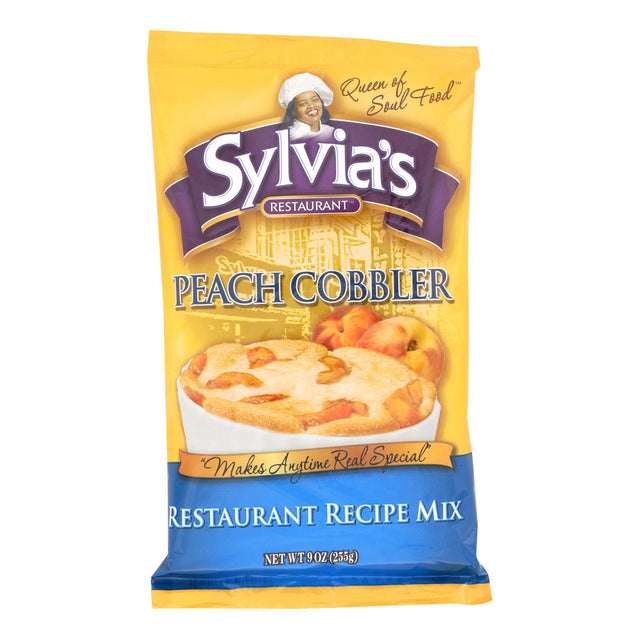 Sylvia's Peaches and Cream Cobbler Bake Mix, 9 Oz. (Pack of 9) - Cozy Farm 