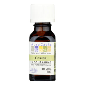 Aura Cacia Cassia Bark Pure Essential Oil (0.5 Fl Oz) - Cozy Farm 