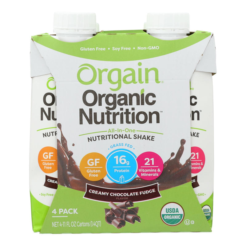 Orgain Organic Nutrition Shake - Chocolate Fudge - 12 Pack - 11 Fl Oz Each - Cozy Farm 