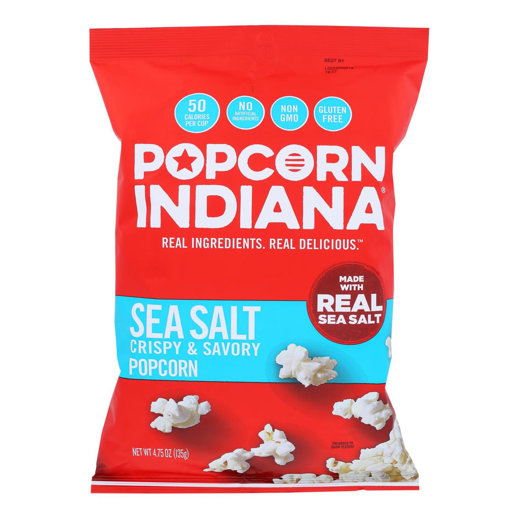 Popcorn Indiana Popcorn (Pack of 12) - Sea Salt - 4.75 Oz. - Cozy Farm 