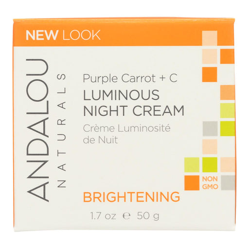 Andalou Naturals Night Cream: Purple Carrot + C Brightening (1.7 Oz.) - Cozy Farm 