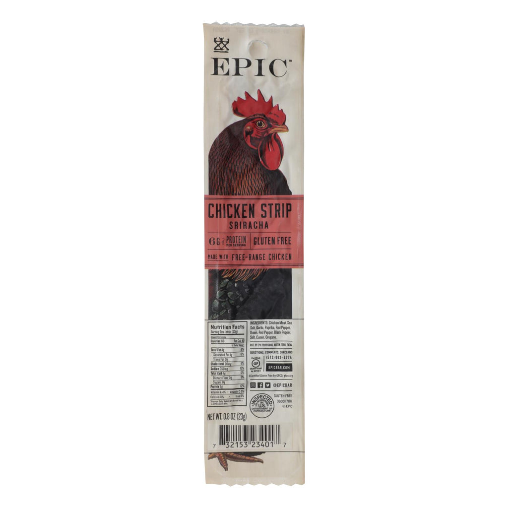 Epic Strip Chicken Sriracha (Pack of 20) - 0.80 Oz - Cozy Farm 