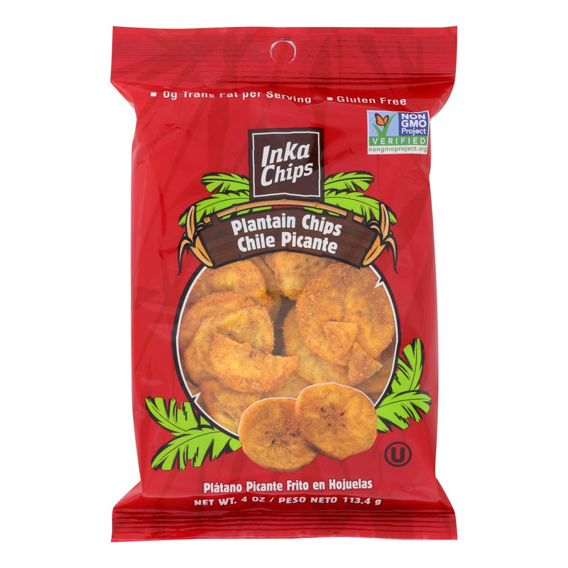 Inka Crops Plantain Chips: Chile Picante with a Hint of Heat (Pack of 12 - 4 Oz.) - Cozy Farm 