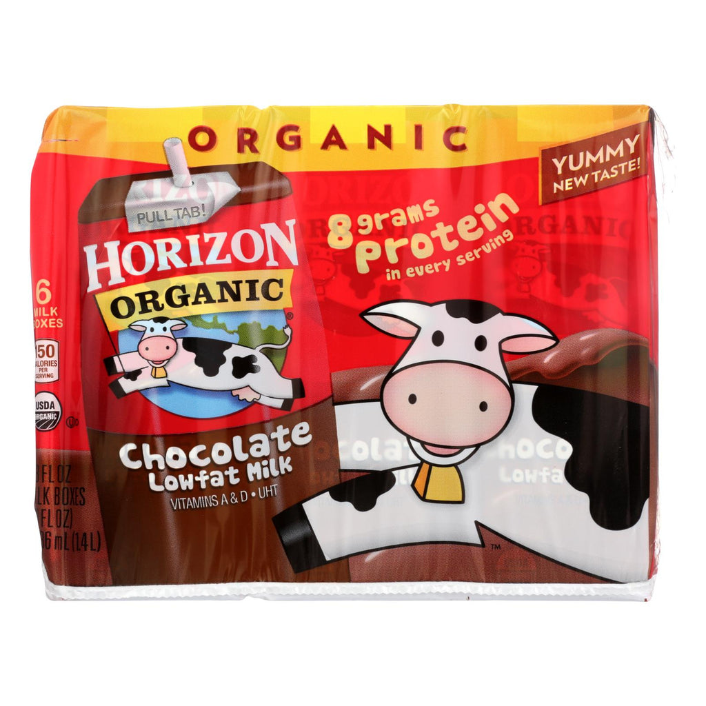 Horizon Organic Dairy Milk (Pack of 3) - Chocolate Lowfat 1% 6/8 Oz Box - Cozy Farm 