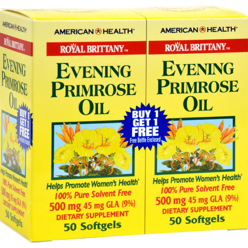 Evening Primrose Oil 500mg Softgels (Pack of 50+50) by American Health - Cozy Farm 