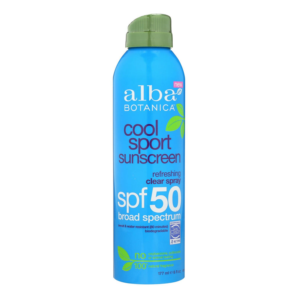 Alba Botanica Cool Sport Sunscreen SPF 50 (6 Fl Oz) - Cozy Farm 