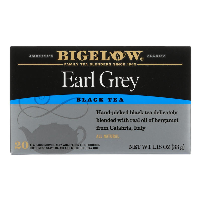 Bigelow Earl Grey Gourmet Black Tea, Pack of 6, 20 Count Tea Bags - Cozy Farm 