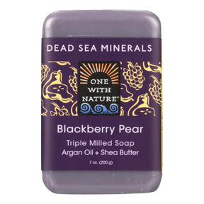 One W(i)th Nature Triple Milled Soap Bars, Blackberry Pear Scent - 3-Pack, 7 Oz Bars - Cozy Farm 