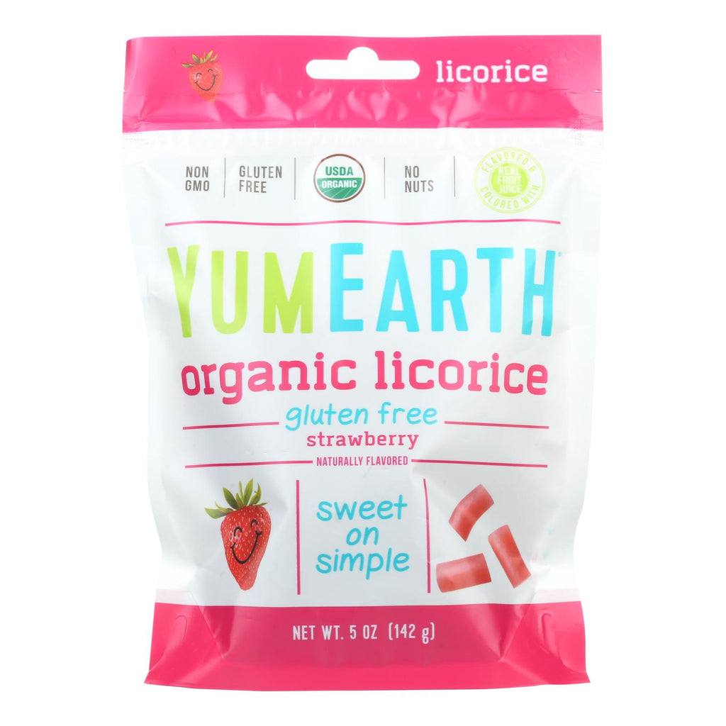 Yumearth Organics Soft Eating Strawberry Licorice (Pack of 12 - 5 Oz.) - Cozy Farm 