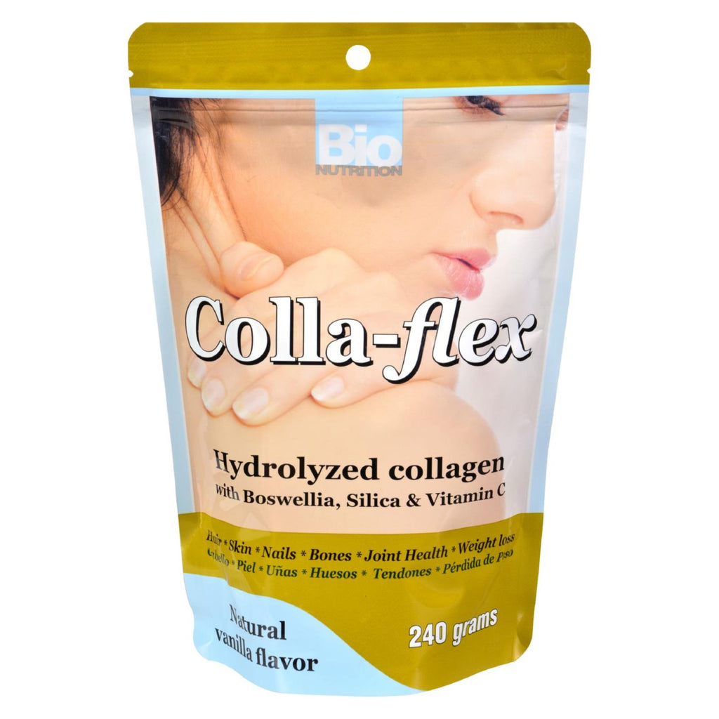Bio Nutrition Colla-flex Hydrolyzed Collagen Natural Vanilla (Pack of 240 G) - Cozy Farm 