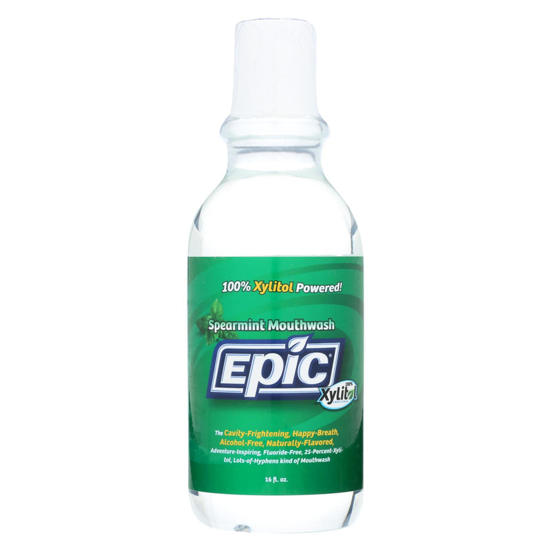 Epic Dental Xylitol Antibacterial Mouthwash - Spearmint Flavor - 16 Oz. - Cozy Farm 