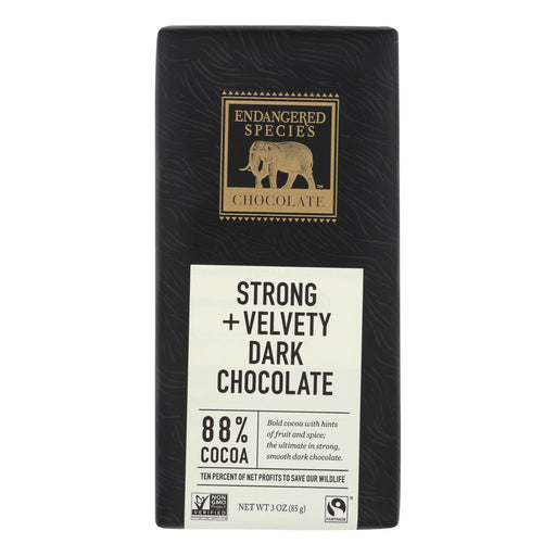 Endangered Species Natural Chocolate Bars (Pack of 12) - Dark Chocolate with 88% Cocoa - 3 Oz. - Cozy Farm 