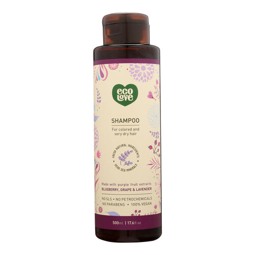 Ecolove Purple Fruit Shampoo for Colored and Very Dry Hair (17.6 Fl Oz) - Cozy Farm 