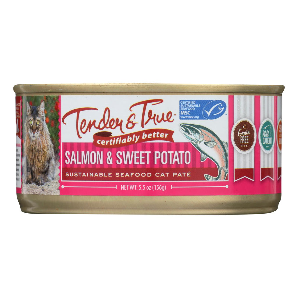 Tender & True Cat Food Salmon&swt Pot (Pack of 24) - 5.5 Oz. - Cozy Farm 
