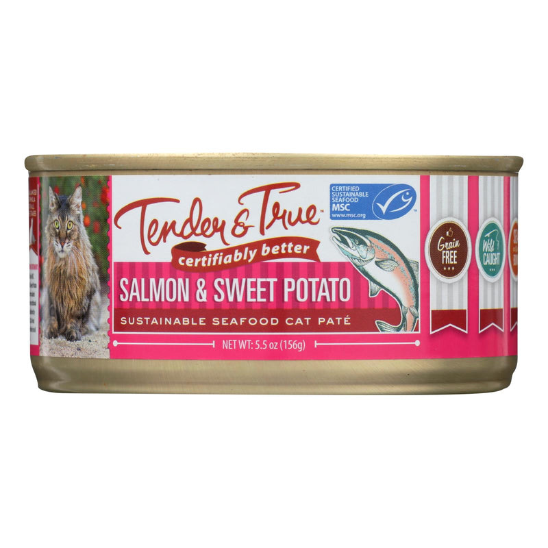 Tender & True Salmon & Sweet Potato Cat Food Variety Pack (24 x 5.5 Oz.) - Cozy Farm 