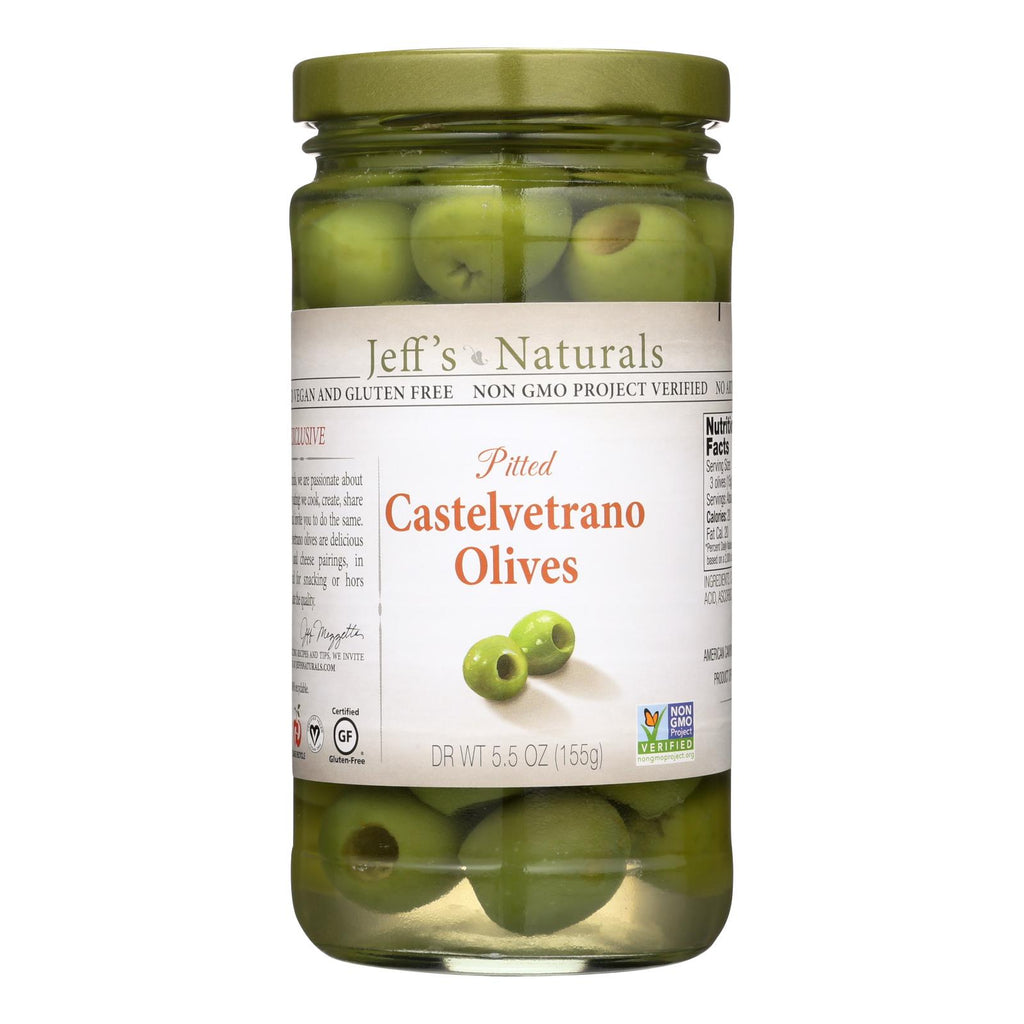 Jeff's Garden Pitted Castelvetrano Olives (Pack of 6 - 5.5 Oz.) - Cozy Farm 