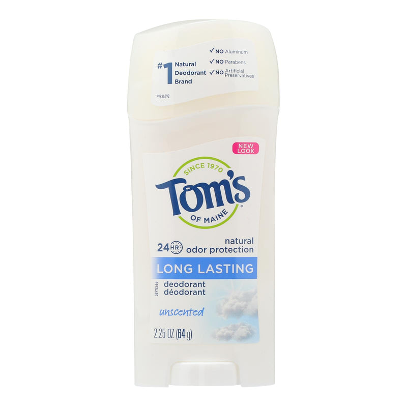 Tom's of Maine Natural Unscented Long-Lasting Deodorant Stick (6 Pack, 2.25 Oz Each) - Cozy Farm 