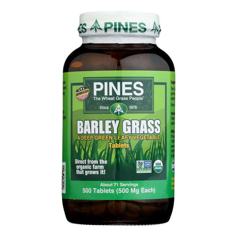 Pines International Barley Grass 500mg Tablets - Cozy Farm 