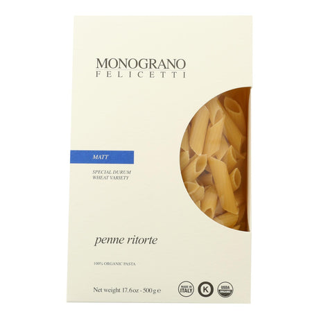 Monograno Organic Matt Penne Ritorte - Case of 8 - 17.64 Oz - Cozy Farm 