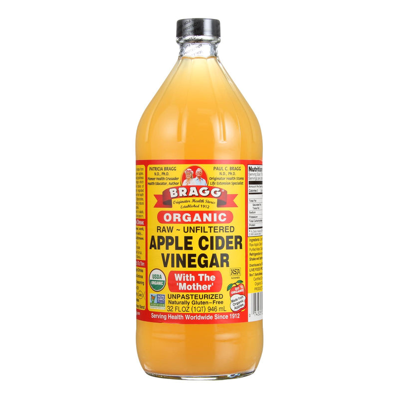 Bragg Organic Raw Apple Cider Vinegar (32 Oz; Pack of 12) - Cozy Farm 