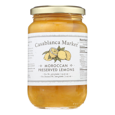 Casablanca Market Moroccan Preserved Lemons, Premium Whole Salted Lemons, 13.05 Oz (Pack of 6) - Cozy Farm 