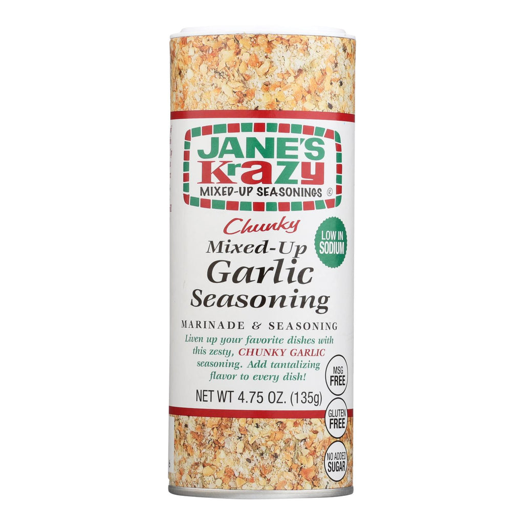 Jane's Krazy Seasonings Mixed-up Chunky Garlic (Pack of 12 - 4.75 Oz.) - Cozy Farm 