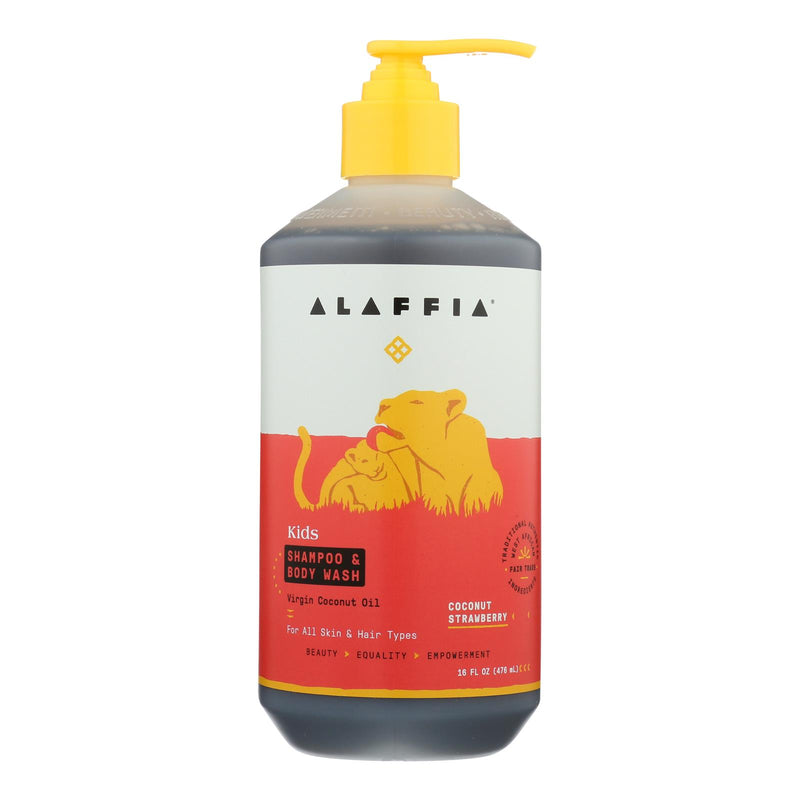 Alaffia Everyday Coconut Strawberry Shampoo and Body Wash ( 16 Fl Oz) - Cozy Farm 
