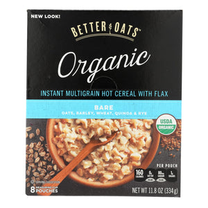 Better Oats Organic Multigrain Instant Hot Cereal - Bare, 6-Pack (11.8 oz. Each) - Cozy Farm 