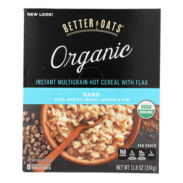 Better Oats Organic Multigrain Instant Hot Cereal - Bare, 6-Pack (11.8 oz. Each) - Cozy Farm 