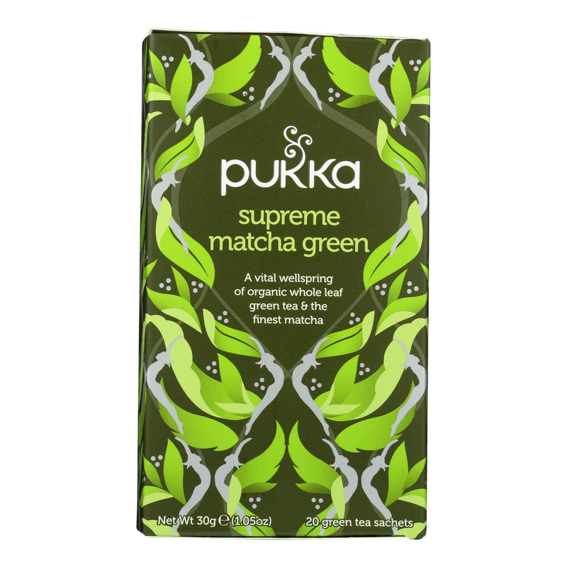 Pukka Organic Green Supreme Matcha Tea (Pack of 6 - 20 Bags) - Cozy Farm 