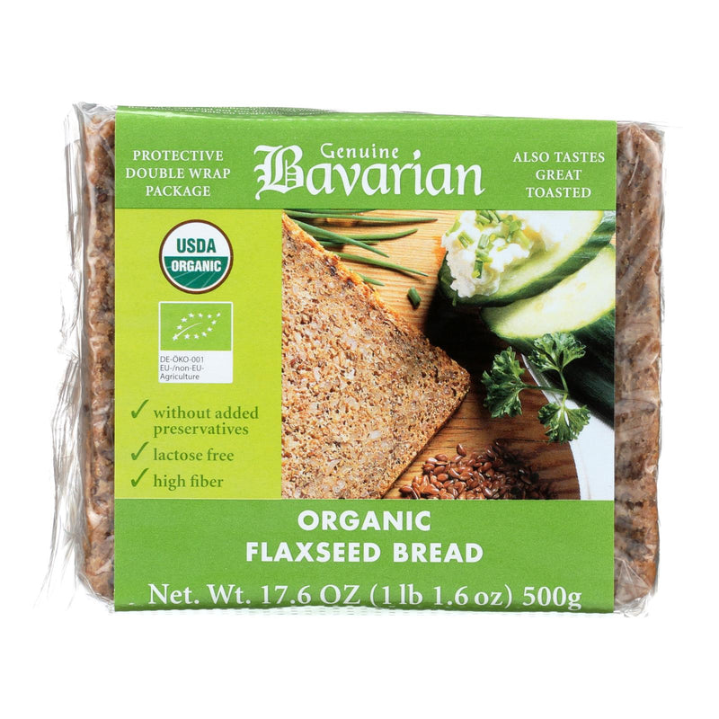 Genuine Bavarian Organic Flaxseed Bread (Pack of 6 - 17.6 Oz.) - Cozy Farm 